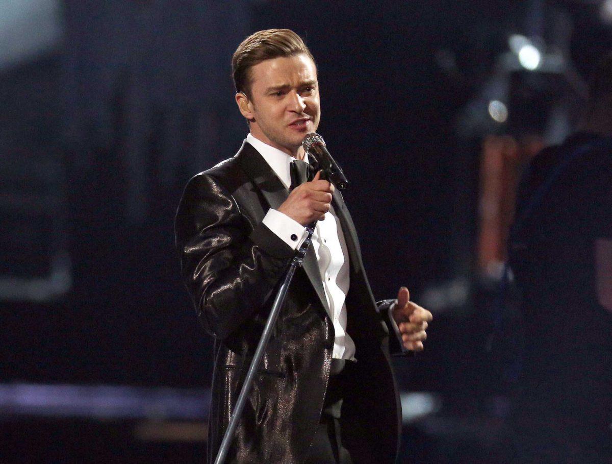 FILE - This Feb. 20, 2013 file photo shows Justin Timberlake during the BRIT Awards 2013 in London. "Saturday Night Live" on March 9, 2013 with Justin Timberlake had more viewers than anything the network aired in prime time last week. The badly slumping NBC had its lowest prime-time viewership average ever, even counting summer months when TV viewership naturally shrinks. (Photo by Joel Ryan/Invision/AP, file)