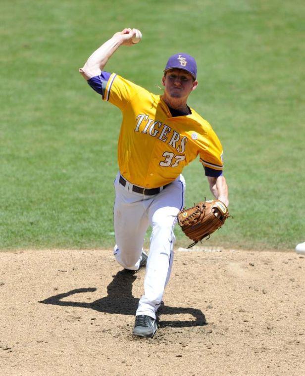 LSU junior pitcher Ryan Eades (37) throws May 4, 2013 during the Tigers' 18-6 win against the Florida Gators in Alex Box Stadium.
 