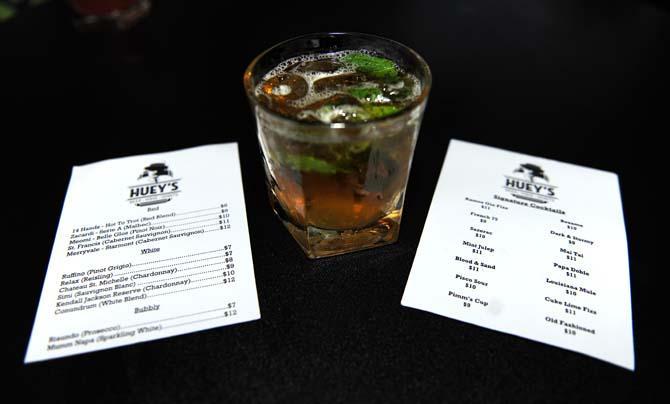 A mint julep cocktail is displayed Friday, July 12, 2013 at Huey's, a new bar in downtown Baton Rouge.