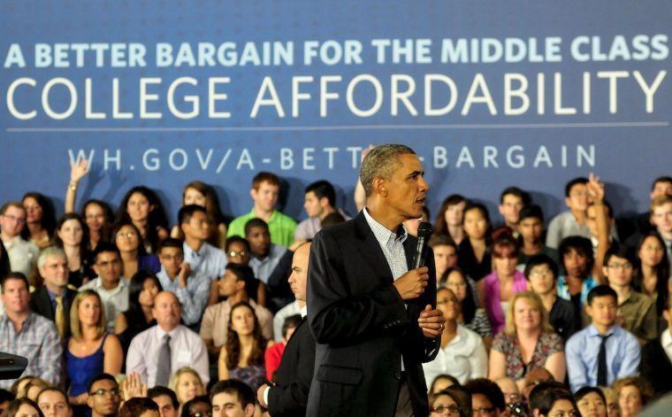 President Barack Obama spoke to student, faculty, staff, and local leaders during a town hall style meeting at Binghamton University on Friday, Aug. 23, 2013. Aug. 23, 2013.