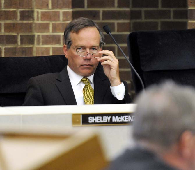 LSU President F. King Alexander listens to a speaker at a Board of Supervisors meeting June 7, 2013 at the LSU System Administration Building.