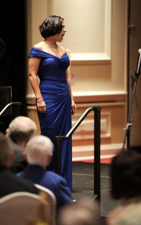 LSU Alumna Daniela Mack belts out her repetoir Sunday, Sept. 8, 2013 at a gala concert banquet held at the Crowne Plaza Hotel.