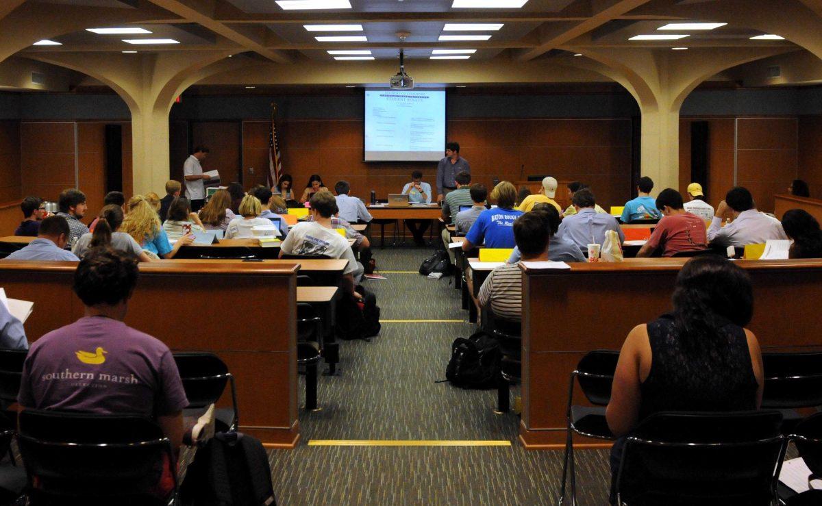 Student Government Senate convenes in the SG Chamber for their first meeting on Wednesday, Aug. 28, 2013.