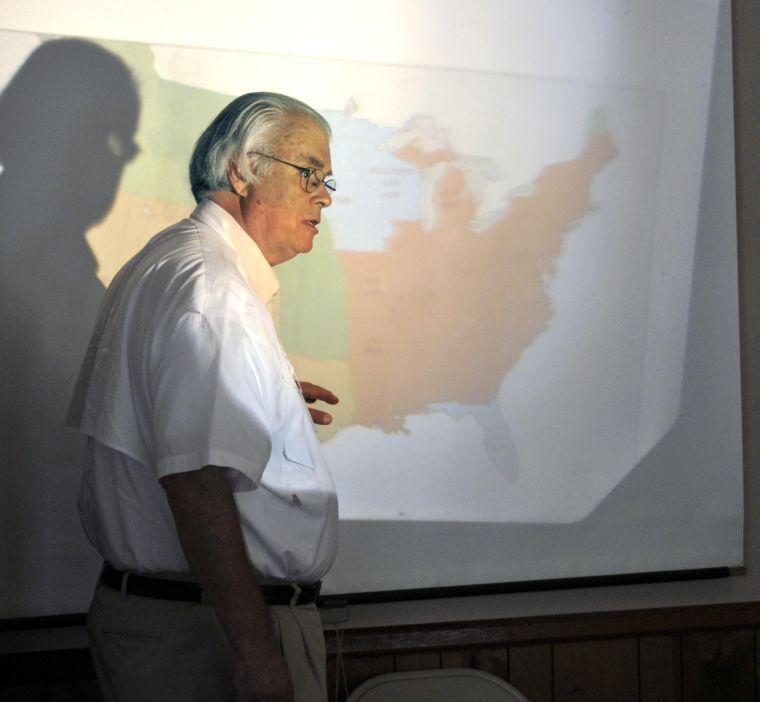 Professor Lewis Kilbourne teaches an OLLI class titled "Remarkable, But Not So Famous Presidents" on Monday, Sept. 16, 2013 at First Baptist Church in St. Francisville, LA.