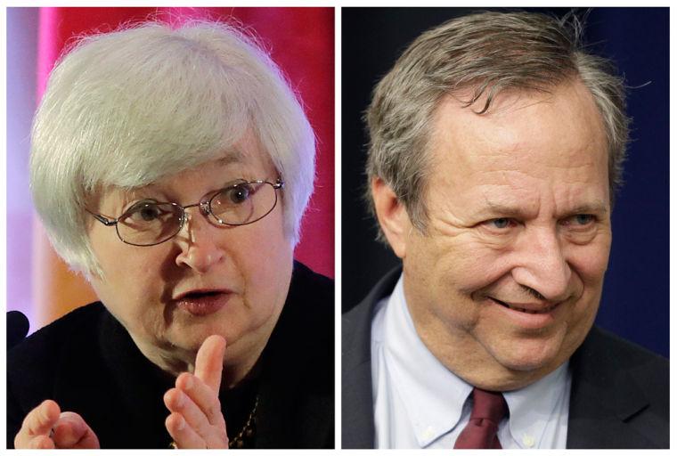 This photo combo shows Fed Vice Chair Janet Yellen, left, and former Treasury Secretary Lawrence Summers. Summers is the White House insider with a direct line to President Barack Obama. Yellen is the Federal Reserve veteran with a long list of congressional patrons. The two Ivy League trained economists have emerged as leading contenders to replace Ben Bernanke as chairman of the Fed, the nation&#8217;s central bank. Obama could announce his nominee in the coming weeks. (AP Photo/Eugene Hoshiko, J. Scott Applewhite)