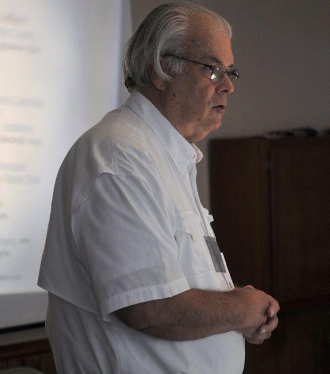 Professor Lewis Kilbourne teaches an OLLI class titled "Remarkable, But Not So Famous Presidents" on Monday, Sept. 16, 2013 at First Baptist Church in St. Francisville, LA.