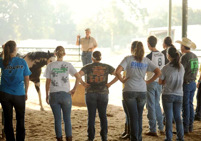 LSU students learn about proper Horsemanship Tuesday Sept. 10, 2013 at BREC's Farr Park