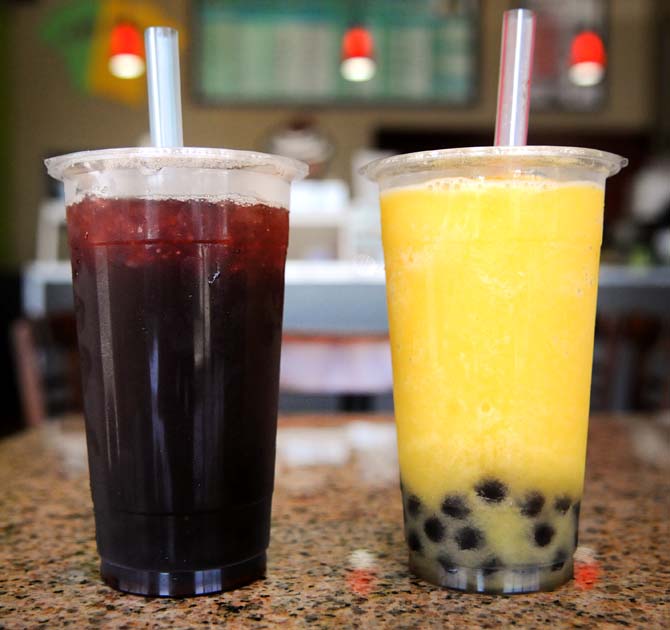 Paradise Smoothie's Boba "bubble" Tea.