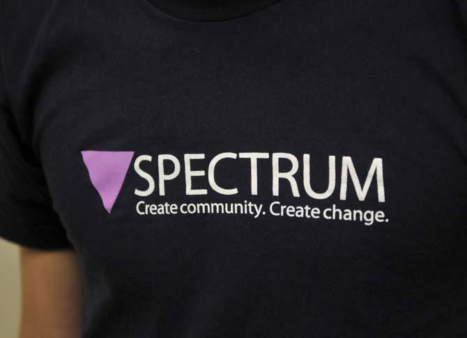 LSU LGBTQ Spectrum Club presents information Thursday, Sept. 19, 2013 to LSU students at the Rainbow Rush Fair