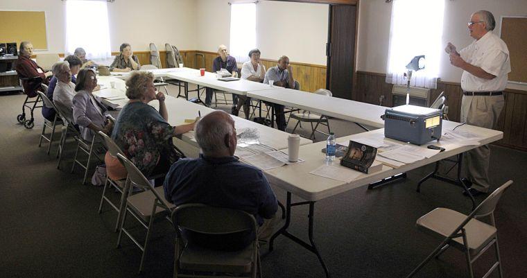 Professor Lewis Kilbourne teaches an OLLI class titled "Remarkable, But Not So Famous Presidents" on Monday, Sept. 16, 2013 at First Baptist Church in St. Francisville, LA.