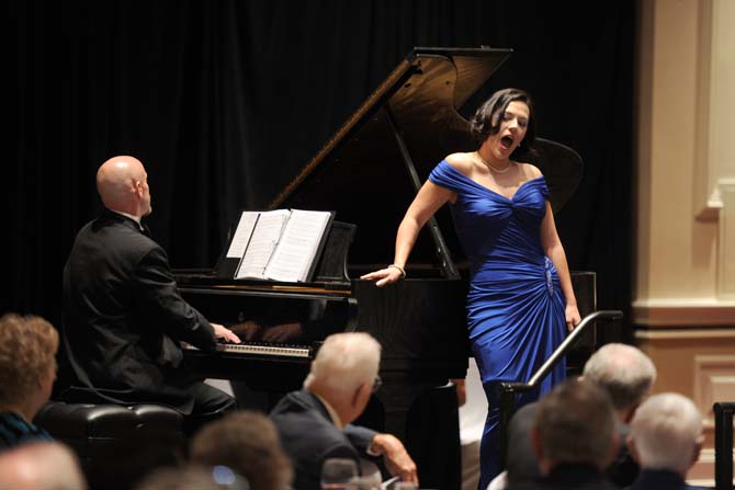 LSU Alumna Daniela Mack belts out her repetoir Sunday, Sept. 8, 2013 at a gala concert banquet held at the Crowne Plaza Hotel.