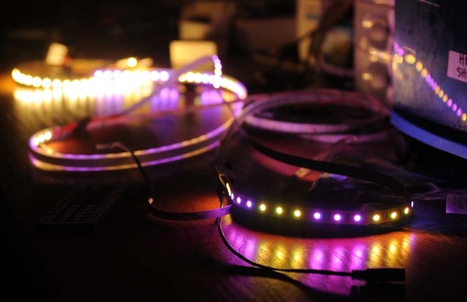 Local lighting company Hitlights makes energy efficient and easy to install line strips in festive LSU colors.