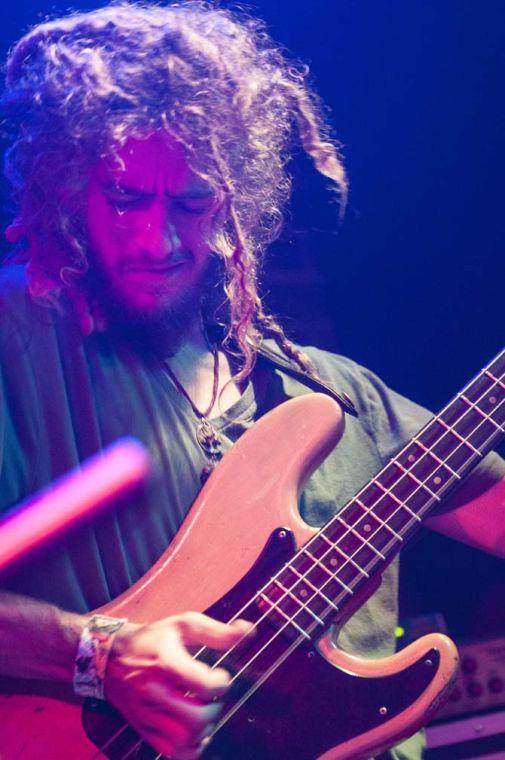 Robert Kling, bassist for intergalactic space funk band Captain Green, jams on stage Saturday, Sept. 14, 2013 at The Spanish Moon.