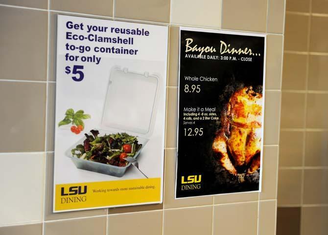 Bayou Bistro campaigns its new dinner special Tuesday, Sept. 17, 2013 in the LSU Union