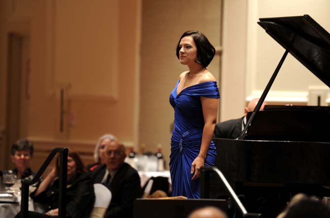 LSU Alumna Daniela Mack belts out her repetoir Sunday, Sept. 8, 2013 at a gala concert banquet held at the Crowne Plaza Hotel.