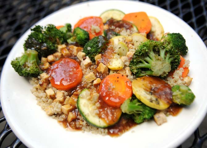 Teriyaki Tempeh Bowl from Truly Free Bakery.