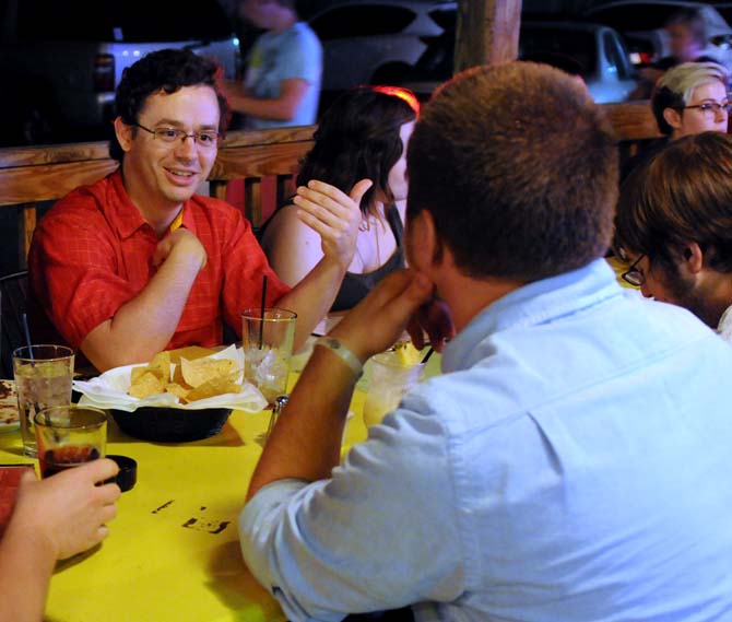 Representatives from the Baton Rouge Progressive Network meet with members of the Progressive Student Alliance at Serranos Salsa Company on Friday, Oct. 18, 2013. PSA is a new student organization on the LSU campus.