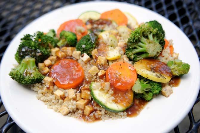 Teriyaki Tempeh Bowl from Truly Free Bakery.