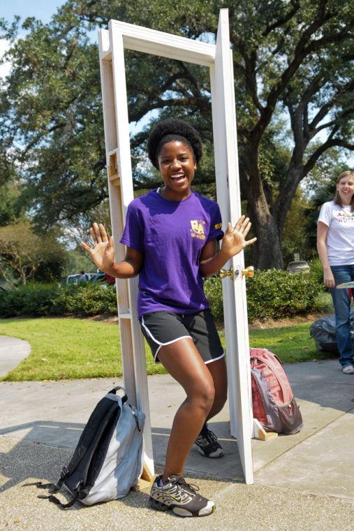 Student Affairs graduate student Rae Daniel comes out in support of Spectrum, LSU's student organization for LGBTQ students and their allies, Wednesday, Oct. 10, 2012, in Free Speech Alley. Spectrum is celebrating National Coming Out Day.