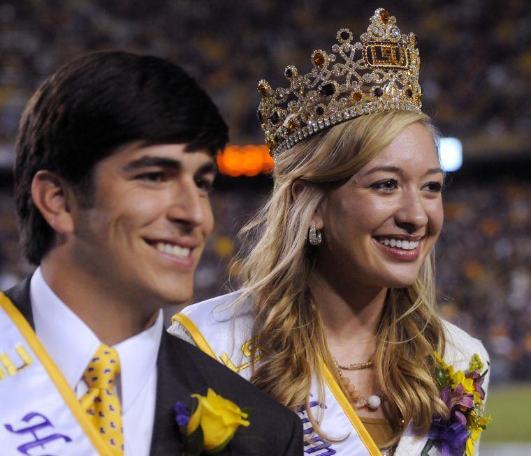 The newly crowned homecoming queen Emma Arseneaux and king Alex Cagnola.