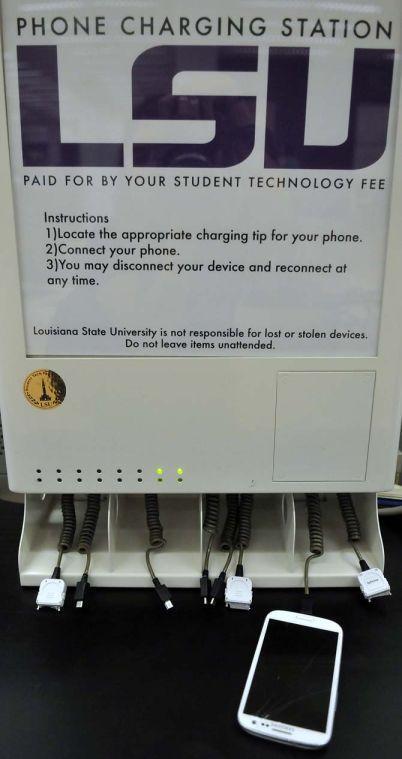 Middleton Library is now supplying a variety of phone chargers that can be checked out and used by the LSU students.