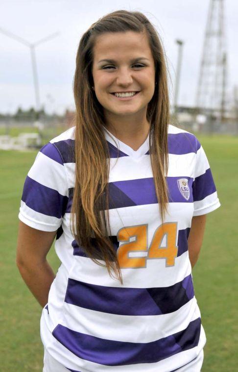 LSU freshman midfielder Mariel McLaughlin ** SEE STORY WHEN RAN **