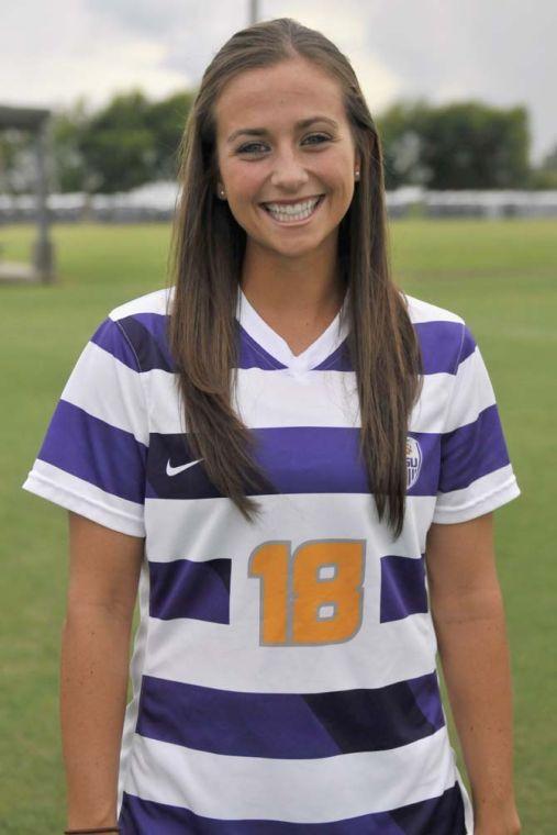 LSU defender Nicole McLaughlin ** SEE STORY WHEN RAN **