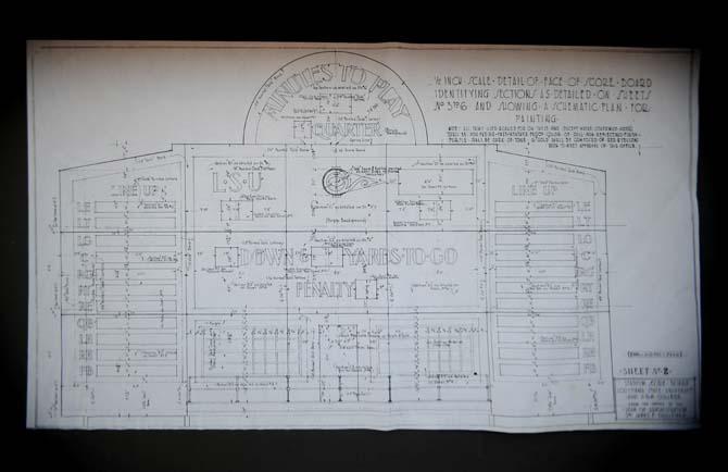 LSU Facility Services make a repluca of the former LSU scoreboard