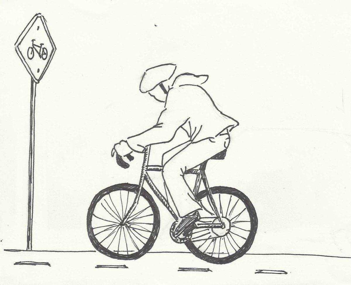 Biking cartoon