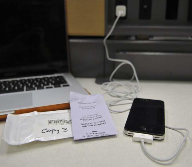 Middleton Library is now supplying a variety of phone chargers that can be checked out and used by the LSU students.