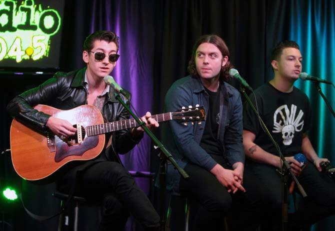 English indie rock band Arctic Monkeys visits Radio 104.5 Performance Theater on Wednesday, Sept. 18, 2013, in Philadelphia. (Photo by Owen Sweeney/Invision/AP)