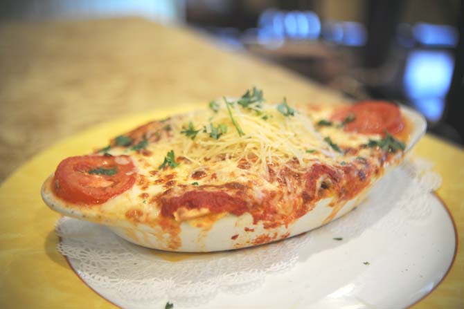 Lasagna at Louisiana Pizza Kitchen, Sunday, Oct. 13, 2013.