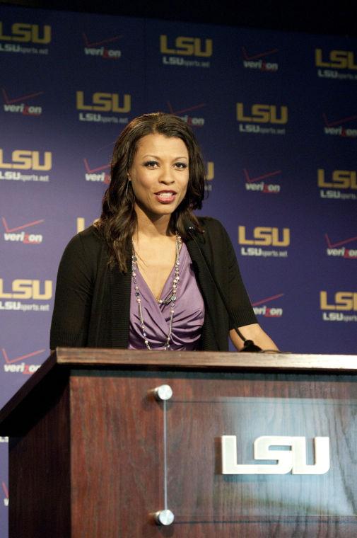 Nikki Caldwell, new LSU women's basketball head coach, speaks of her intentions for the future of LSU women's basketball Monday afternoon in a press coference.