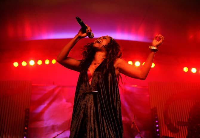 Ruby Amanfu belts out a note during her set on the Flambeau Stage on Saturday Nov. 2, 2013 at the 2013 Voodoo Music + Arts Experience.