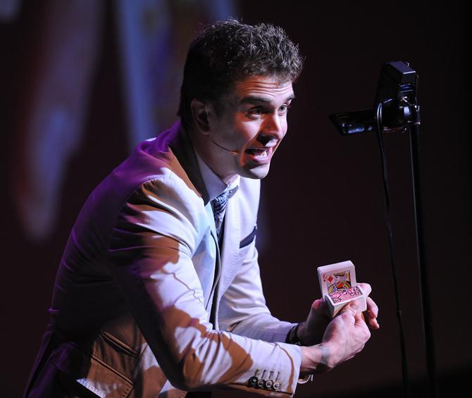 Magician performs at Union Theater