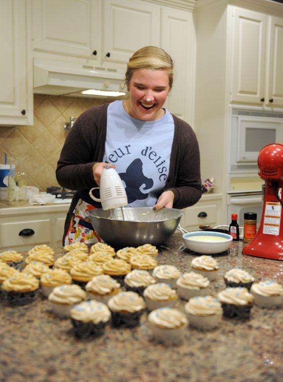 LSU Spanish junior Elise Abshire prepares pumpkin cupcakes for her baking business Fleur D'Elise Treats on Monday, Nov. 11, 2013 in her home in Baton Rouge.