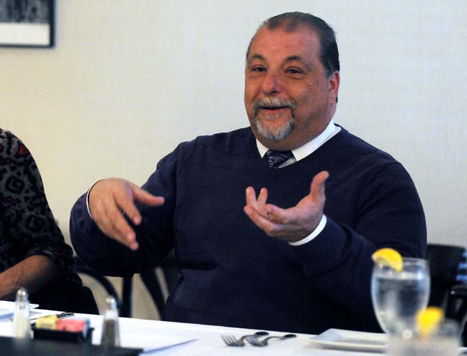 Don Koshis, interim district manager of LSU Dining, speaks Monday Nov. 4, 2013 at the Dining Feedback meeting in the LSU Faculty Club.