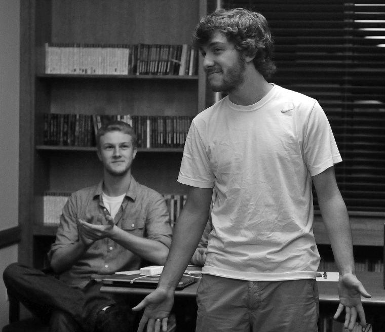 Mechanical Engineer Zachary Barth shows off his beard from No Shave November Tuesday, December 3, 2013, at the South Hall Residential College.