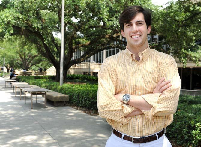 Student Government President John Woodard poses Monday, July 1, 2013 in front of the Student Union.