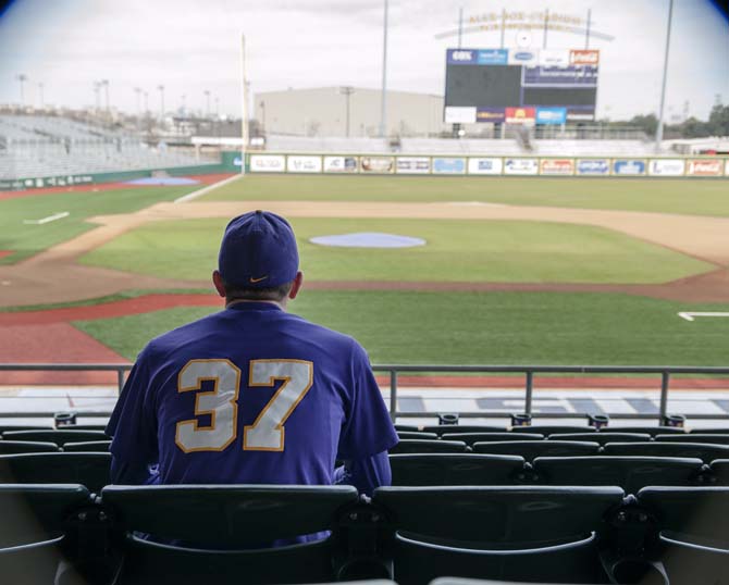 Freshman pitcher Jesse Stallings' debut as a Tiger has been delayed since Tommy John's surgery sidelined him in April 2013. But with the year recovery time almost over, Stallings should be ready to pitch in the summer.