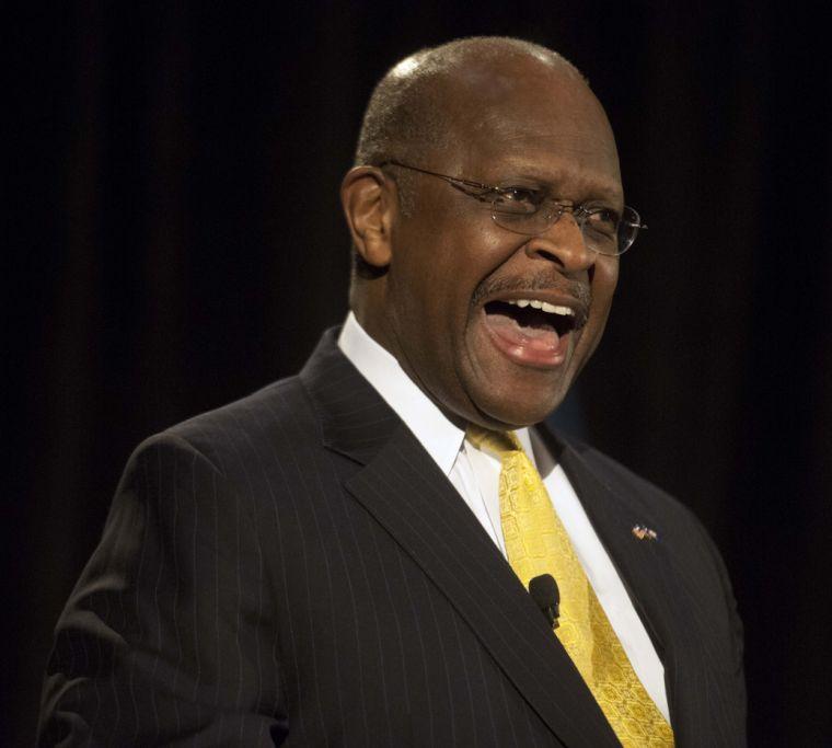 Herman Cain speaks to the people of Baton Rouge at a rally to support the congressional bid for Paul Dietzel on Friday, January 17, 2014 at the Renaissance of Baton Rouge Hotel.