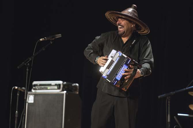 Terrance Simien and the Zydeco Experience perform for Only In Louisiana at Baton Rouge Magnet High School Saturday, January 11, 2014. The event was presented by Lt. Governor Jay Dardenne and the Louisiana Office of Tourism as they present Louisiana's 2013 Music Ambassadors.