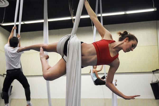 Hanging Out: Students take to the skies with the Physical Theatre Club