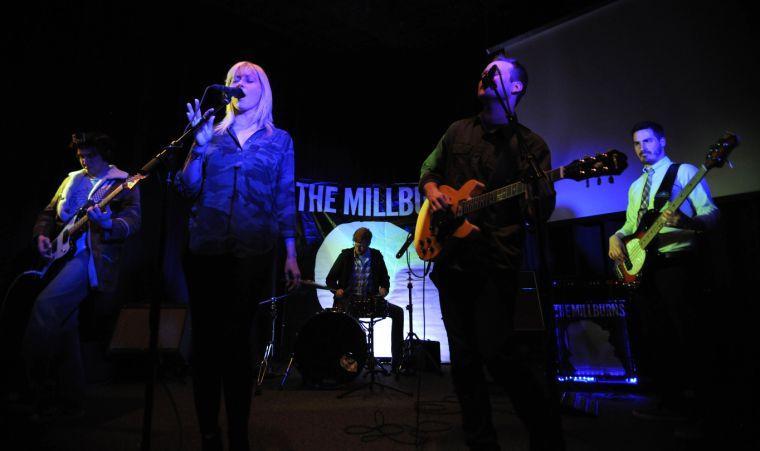 The Millburns (left to right) guitarist Jason Bossier, vocalist Ashley Cowart, percussionist Michael Lane, vocalist and guitarist Ben Nelson, and bassist John Mark Lowry rehearse at the practice space in Baton Rouge Thursday, January 23, 2014.