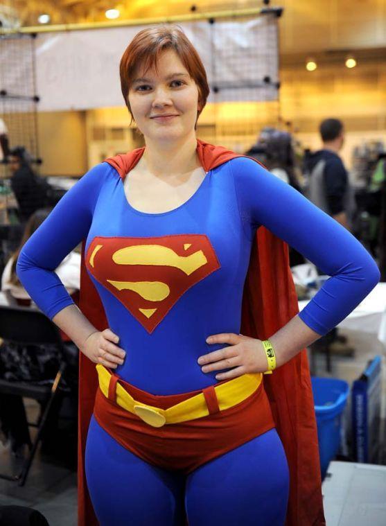 Southwest Louisiana Browncoat vender cosplays as "Superman" Saturday, Feb. 8, 2014 at the Wizard World New Orleans Comic Convention.