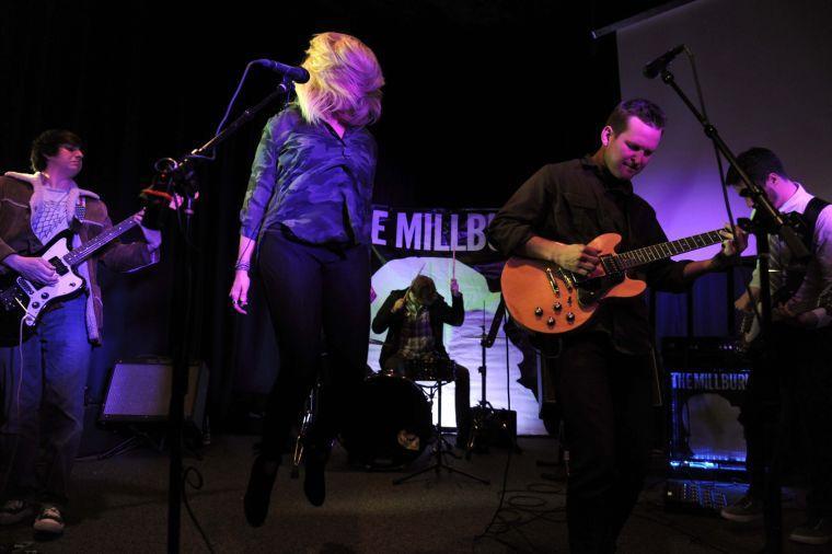 The Millburns (left to right) guitarist Jason Bossier, vocalist Ashley Cowart, percussionist Michael Lane, vocalist and guitarist Ben Nelson, and bassist John Mark Lowry rehearse at the practice space in Baton Rouge Thursday, January 23, 2014.