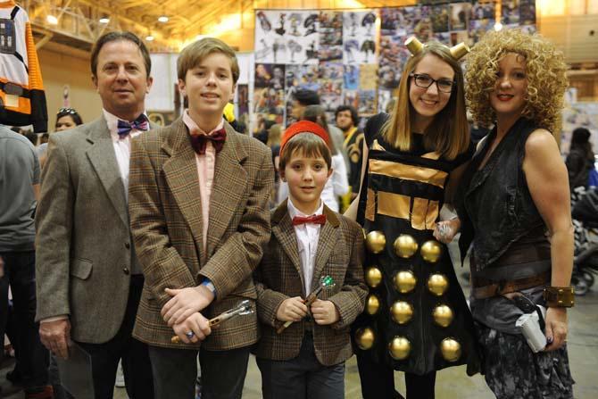 The Campbell Family cosplays as Doctor Who characters Saturday, Feb. 8, 2014 during the Wizard World New Orleans Comic Convention held at the New Orleans Convention Center.