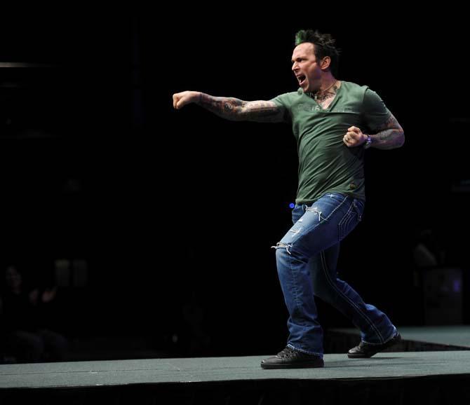 Jason David Frank guests judges the Wizard World New Orleans Comic Con costume contest Saturday, Feb. 8, 2014 at the New Orleans Theater located in the New Orleans Convention Center.