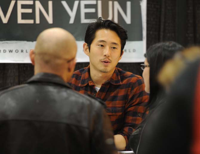 The Walking Dead star Steven Yeun was one of many celebrities offering autographs and pictures during the Wizard World New Orleans Comic Convention held at the New Orleans Convention Center.