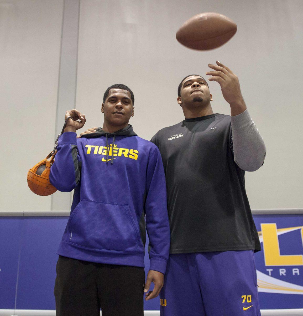 Brothers David (left) and La'el (right) Collins have been athletes their whole lives, each supporting the other along the way. While David participated in track and field, La'el found his calling on the football field.